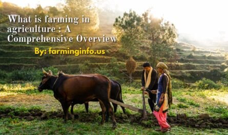 What is farming in agriculture A Comprehensive Overview